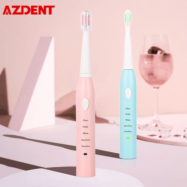 

azdent az-3pro sonic electric toothbrush usb rechargeable soft bristles teeth brush 5 modes waterproof oral hygiene brush cheap