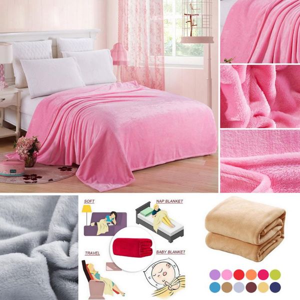 

blankets soft throw flannel blanket for beddultircraft sofa office coral fleece towel travel portable car cover