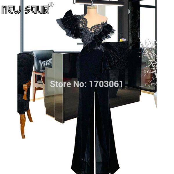 

shiny black feather formal prom dresses 2019 new couture arabic lace evening dress turkish islamic evening party gown kaftans, White;black