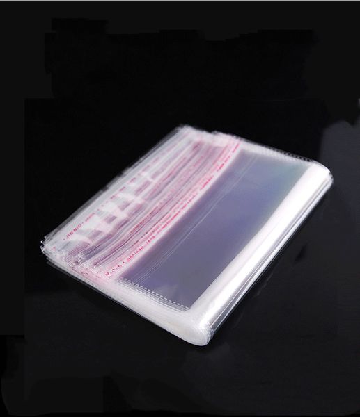 

100pcs transparent self adhesive seal plastic packaging bag resealable cellophane opp poly packaging bags for daily supplies