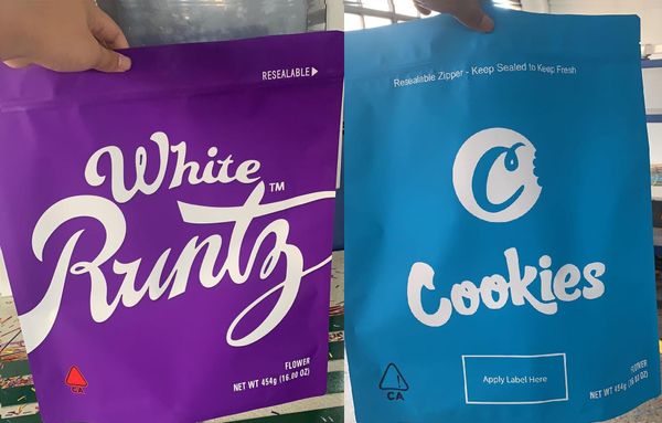 

Hot Sale Cookies Runtz Bag White Joke's UP! 1 Pound 16OZ Big Proof Mylar Bags Stand Up Pouch Packaging Bags Package High quality