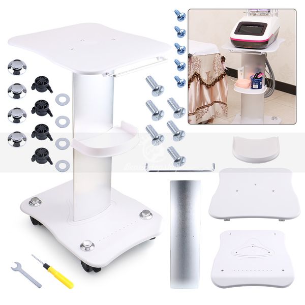 

Space aving beauty trolley tand rolling alon cart holder pa tyling pede tal a embled aluminum alloy with 4 ca ter