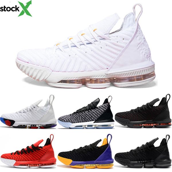 

og mens 16 16s basketball shoe classic triple black white fresh bred lakers 1 thru 5 oreo lakers sports trainers sneakers