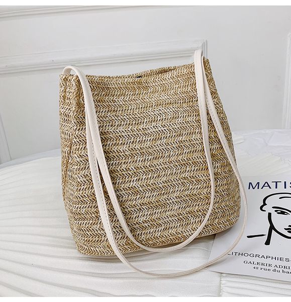 

2019 square style straw handbags women summer rattan bag handmade woven beach circle bohemia shoulderbag new fashion ravel