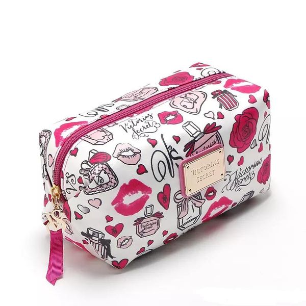 

розовый sugao 2018 новый стиль secrt печати большой емкости макияж сумка косметические сумки для хранения организатор путешествий и туалетны