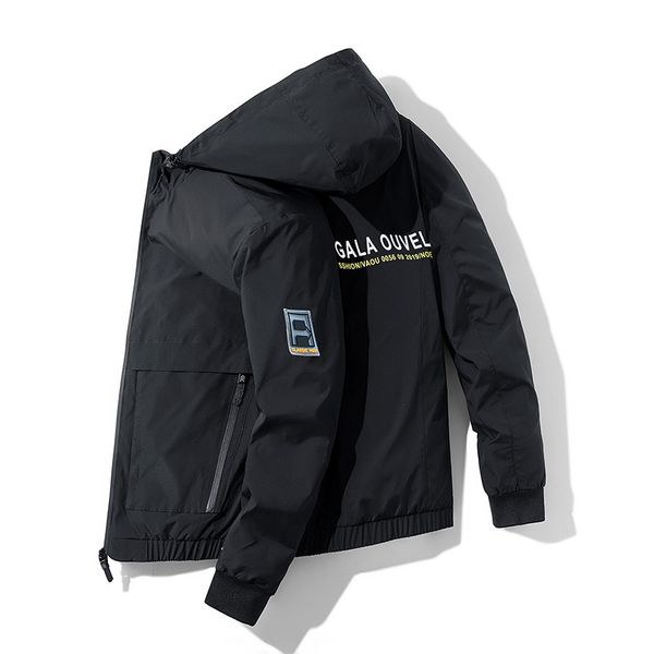 

quality men jackethooded waterproof wind breaker casual coat male large size clothing spring autumn jacket men jaqueta masculina, Black;brown