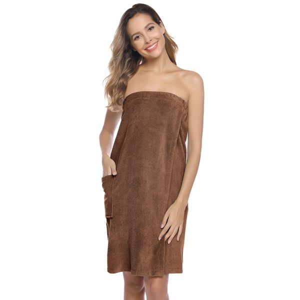 

ze women lady bath robe towel+headband shower spa body wrap bath dress sleepwear vacuum parts accessories
