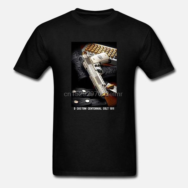 

d custom centennial colt 1911 gun size s 5xl t shirt, White;black