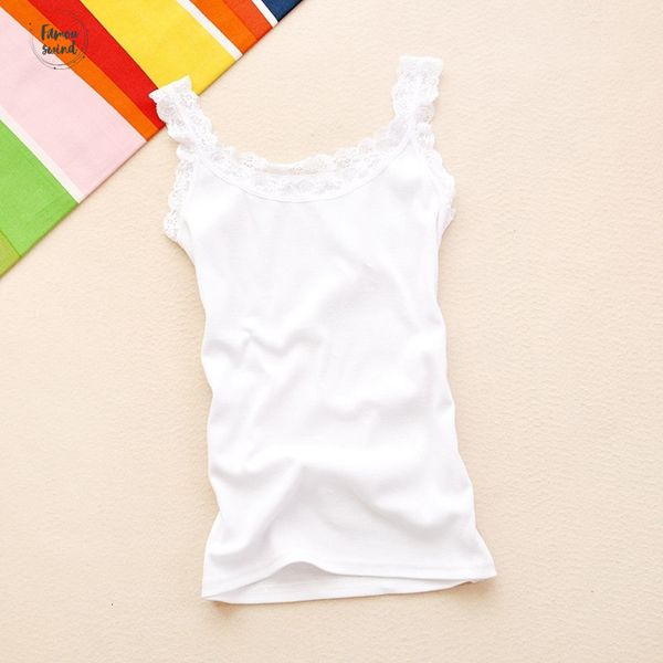 

women camisole tank multicolors sleeveless bodycon temperament t shirt lace summer fashion vest tees, White