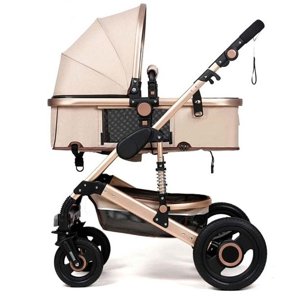

baby stroller high landscape can sit or lie reclining folding lightweight push from two-way baby cart with -absorbing