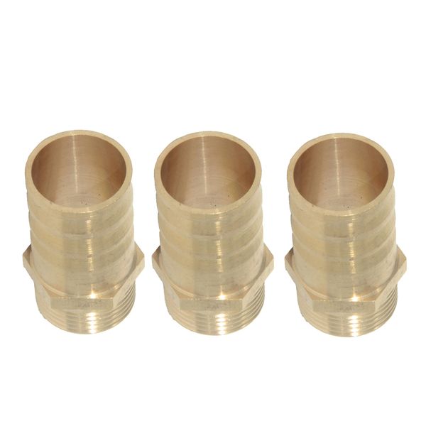 

3pieces 25mm 3/4'' brass barbed straight hose tube pagoda shaped pipe fitting couplers connector