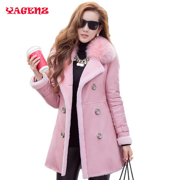 

leather suede 2019 winter women fashion genuine leather sheepskin coat russian fur coats sheep shearing real fur jacket, Black