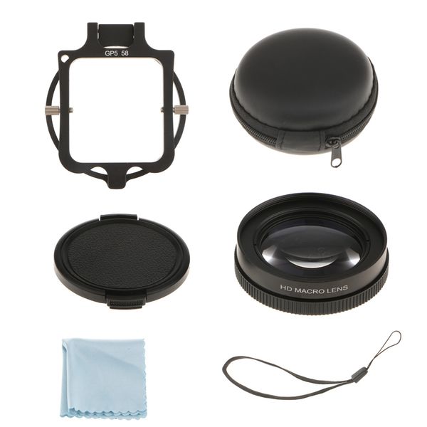 

16x макрообъектив крупным планом фильтр с основанием объектива переходное кольцо для gopro hero 3