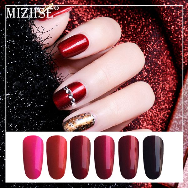 

mizhse silver mirror nail polish purple rose color 18ml long-lasting nail polish soak off uv/led lamp gel varnish art
