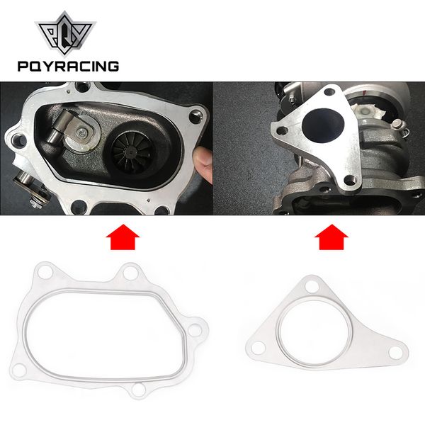 PQY-10 Pcs / LOT For SUBARU TOYOTA EJ20 EJ25 TD04L TD05H VF34 VF22 TD04 TD05 VF Turbo Gaskets Down pipe Manifold Gasket Kit PQY-TTG01