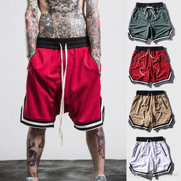 

2019 men quick-drying sports running training men gym short pants basketball shorts thin section breathable fitness, White;black