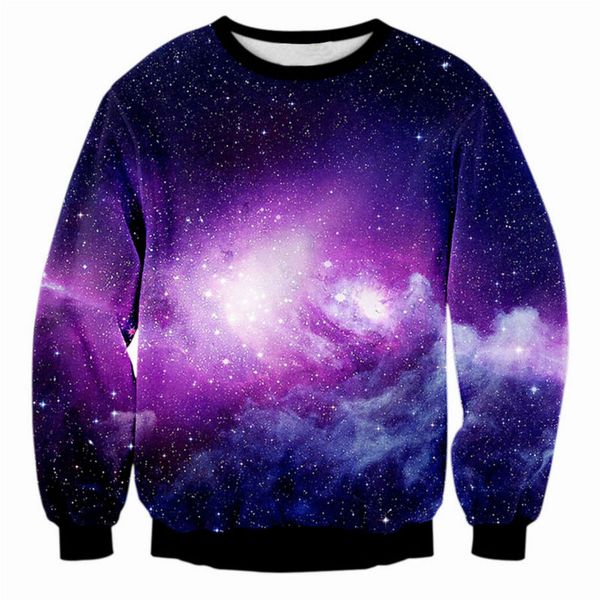 

men's hoodies & sweatshirts harajuku men sweatshirt 3d space galaxy hip hop style sudadera hombre crewneck hoodie sweat fashion clothi, Black