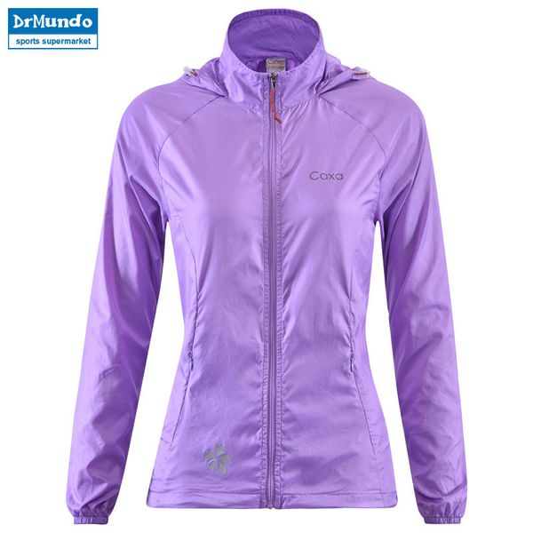 

outdoor women's fast drying anti-uv waterproof wind protector rain ultralight ultra-thin nylon skin jacket cycling jersey, Blue;black