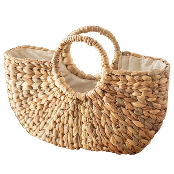 

new-women fashion straw handbag tote bag shoulder bag shopping beach travel cross-body satchel
