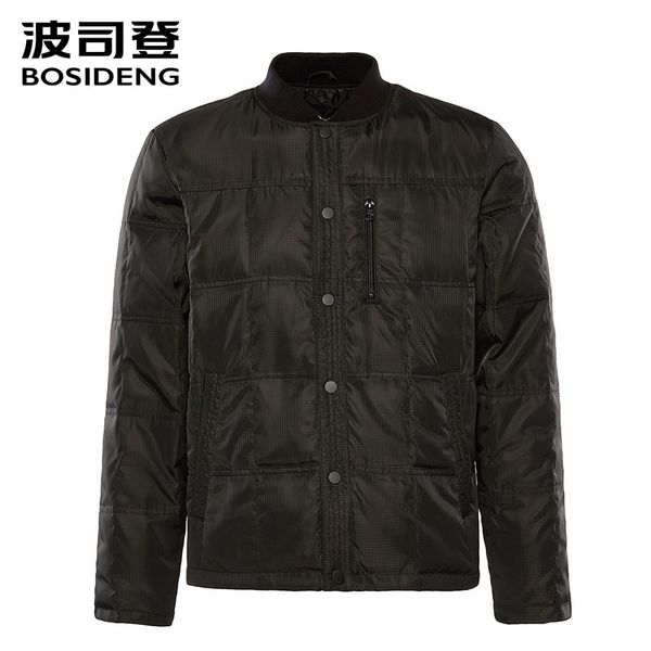 

bosideng new down jacket for men down coat 90% duck outwear warm ultra light plus size covered button b80130009, Black