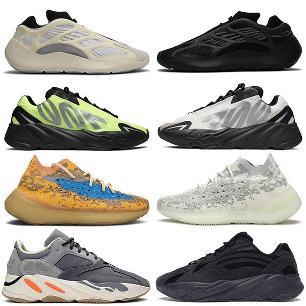 

2020 new quality kanye west reflective 700 rainbow orange teal blue oat vanta mens running sport shoes women stylist sneakers trainers, White;red