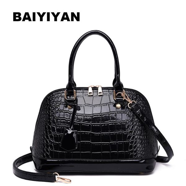 

2020 vintage women's shell bag messenger bag retro shoulder ladies croco crossbody tote