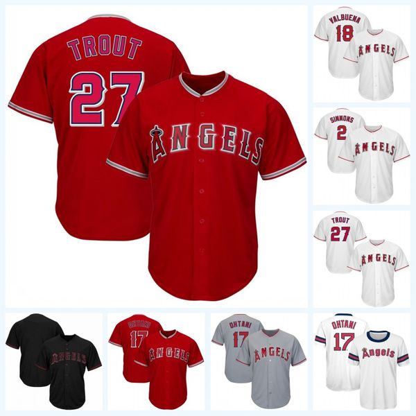 

Youth Angels 27 Mike Trout 17 Shohei Ohtani 32 Matt Harvey 53 Trevor Cahill 8 Justin Upton 2 Andrelton Simmons Baseball Jersey