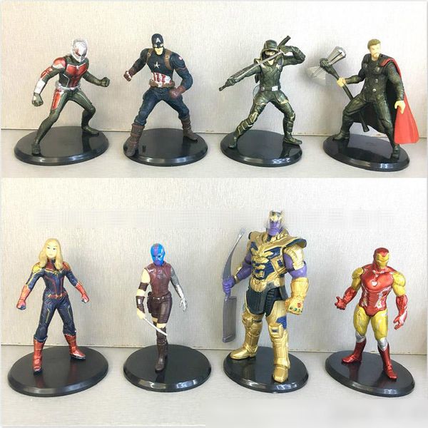 

8 style avengers endgame action figures toys marvel new avengers 4 thanos iron man captain marvel hulk captain america model doll kids toy