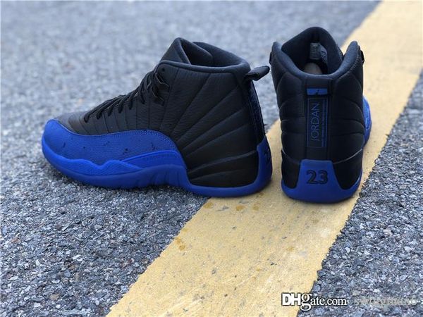 

горячей продажа аутентичного воздух 12 игры royal black high og ретро мужчины баскетбол обувь реальные углеродное волокно кроссовки 130690-0