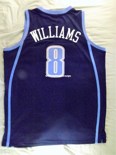 

deron williams #8 road away jersey blue mens vest size xs-6xl stitched basketball jerseys ncaa, Black;blue