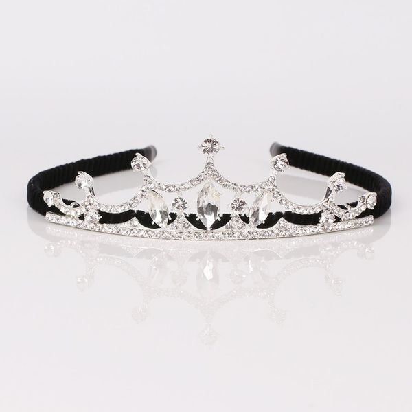 

beautiful headband girl fashion elegant kids girl headbands with rhinestone hair bands children headwear hair accessories, Golden;white