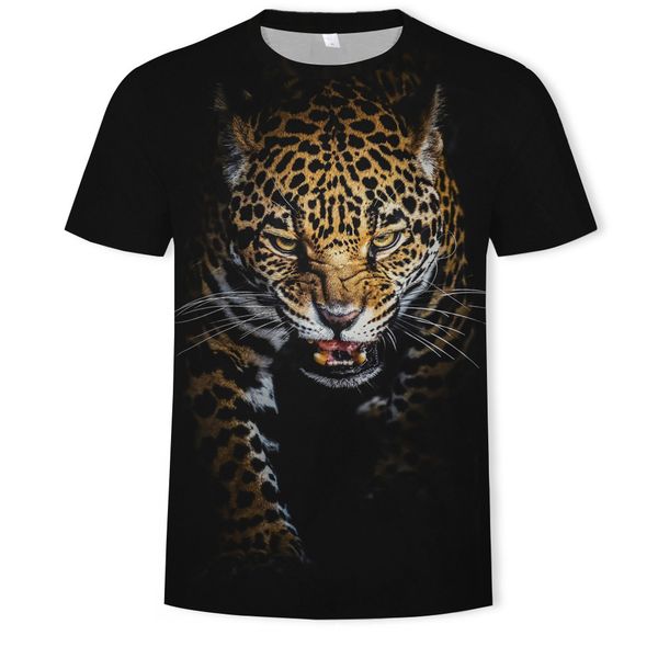 

mens designer summer fashion tiger digital printing short-sleeved t-shirt men, White;black