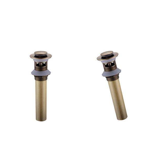 

2pcs basin waste up drain sink slotted drain ser with overflow 190mm