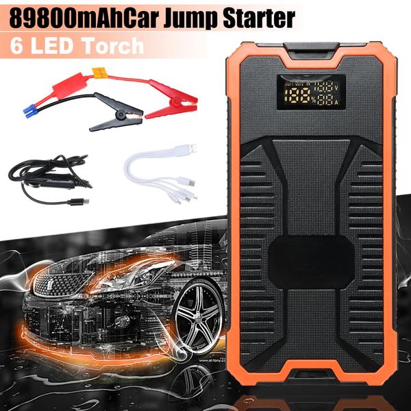 

car jump starter emergency 89800mah 12v starting device sos led light mobile power bank car fast charger for battery
