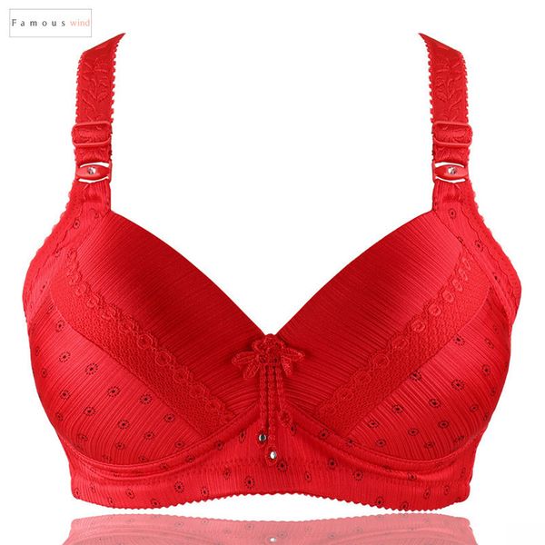 

36 лифчик cup женщины бюстгальтеры push up bcd белье беспроводной ladies провода free lingerie 6 big push up размер 0011, Red;black