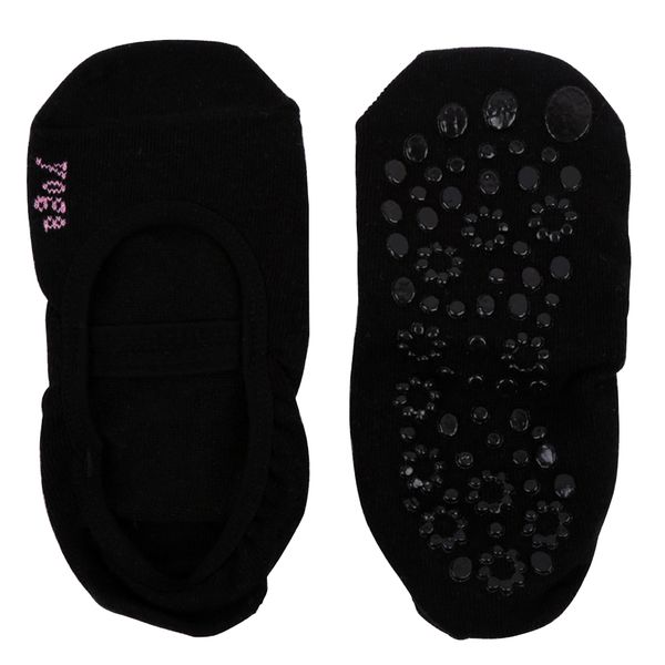 

women grips sports non slip dance breathable gym fitness with bandage sweatproof exercise soft pilates ballet yoga socks, Black