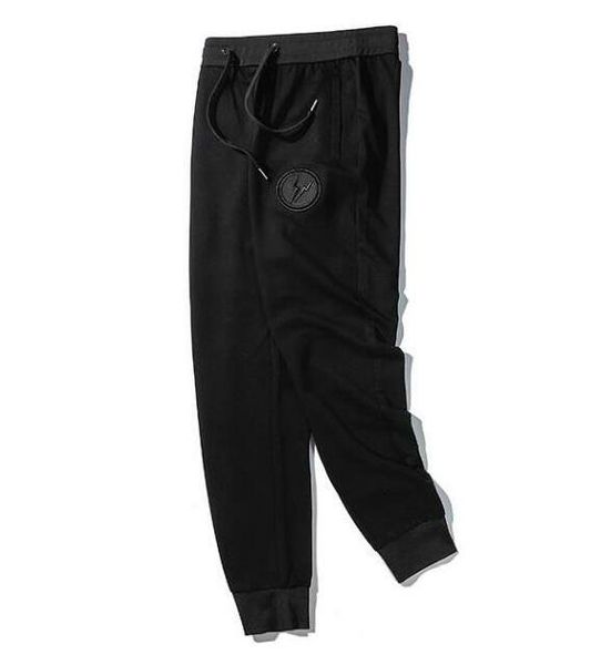 

роскошные дизайнерские мужские брюки роскошные бегунов для мужчин с рисунком шнурок бег трусцой спортивные брюки марка брюки одежда m-2xl до, Black