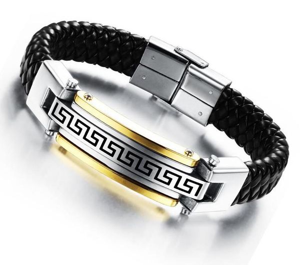 

new great wall brand bracelet bracelet for men gift fashion men's, Black
