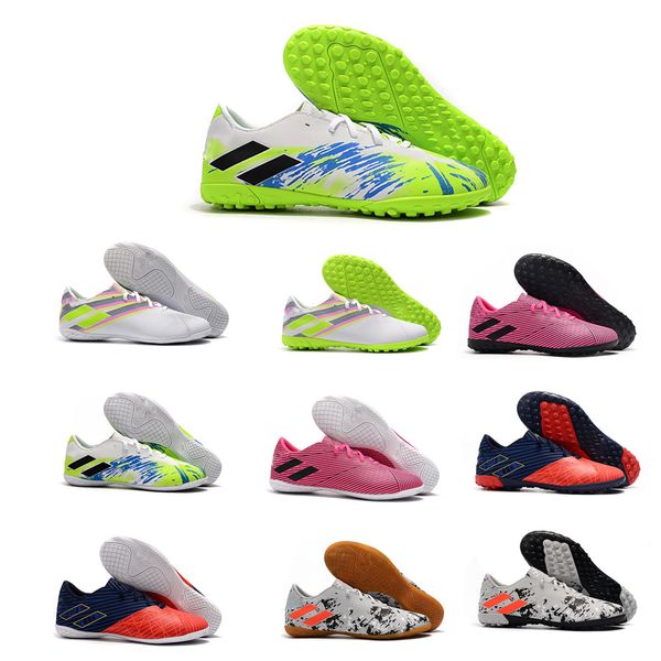 

in stock mens messi nemeziz 19.1 fg nemeziz 19.4 tf ic slip-on soccer shoes football low ankle outdoor boots cleats size us6.5-11