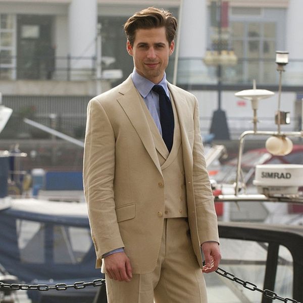 

men's suit three-piece suit (jacket + pants + vest) new men's solid color business office formal support customization, White;black