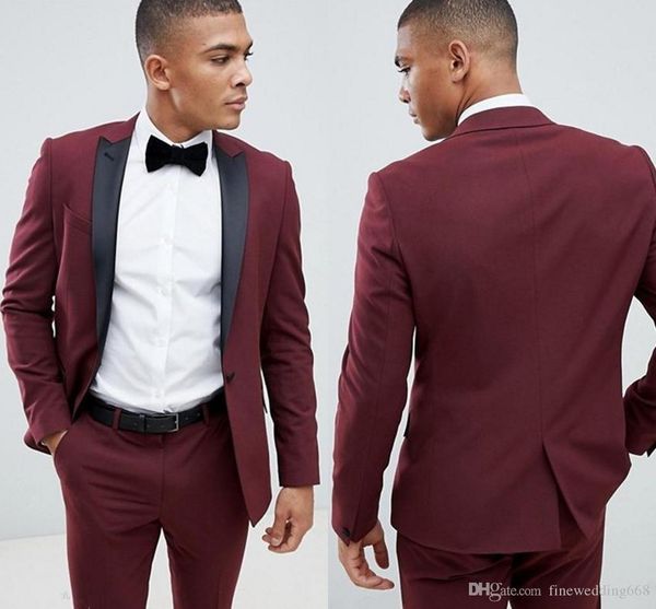 

handsome one button groomsmen peak lapel groom tuxedos men suits wedding/prom/dinner man blazer(jacket+pants+tie) b70, Black;gray