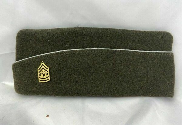 

tomwang2012. ww2 us army officer's garrison cap usmc marine corps sergeant major rank golden, Black;white