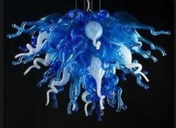 

latest hand blown chandelier art decorative modern pendant light 44x32 inches blue and white glass chandelier light for l office home