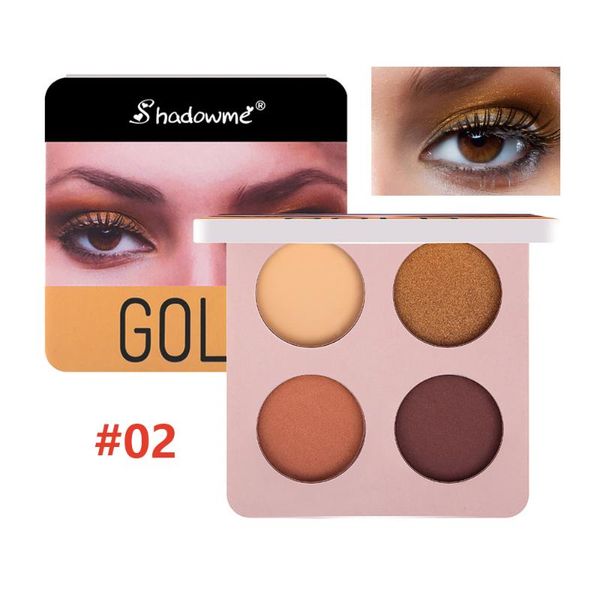 

4 colors matte eyeshadow palette shimmer long lasting eye palette nude pigment smoky eye shadow beauty makeup dropshipping