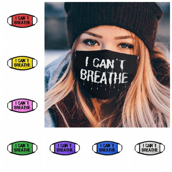 

я не могу дышать маски черного lives matter маска для взрослых моды моющихся многоразового анти пыль face mask designer 8styles rra3130