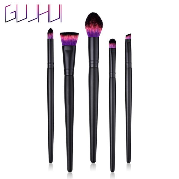 

2019 new fashion 5pcs wooden foundation cosmetic eyebrow eyeshadow brush makeup brush sets tools maquiagem drop shipping