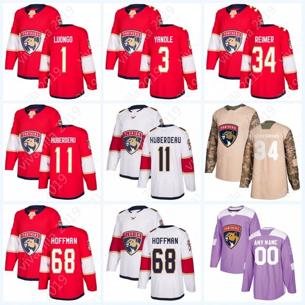 

11 Jonathan Huberdeau Florida Panthers 68 Mike Hoffman James Reimer Mackenzie Weegar Aleksander Barkov Roberto Luongo Keith Yandle Jersey