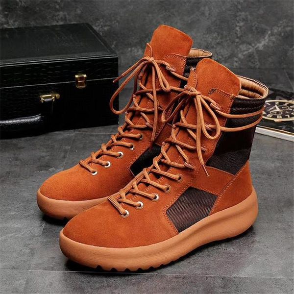 

new winter snow military flock desert boots men tactical combat boots botas work safety shoes 9#22/20d50 boots, Black