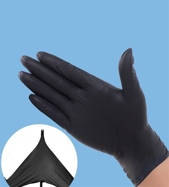 

natural latex gloves powder examination hand protective 9-inch woman gym glove pet care inspection corrosion black high qulity