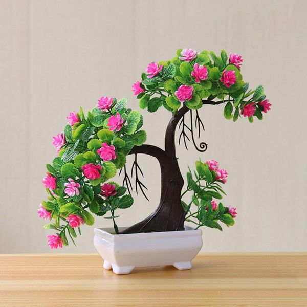 

ornaments decoration fake flower small tree bonsai potted artificial plants deskdisplay l garden party supplies office
